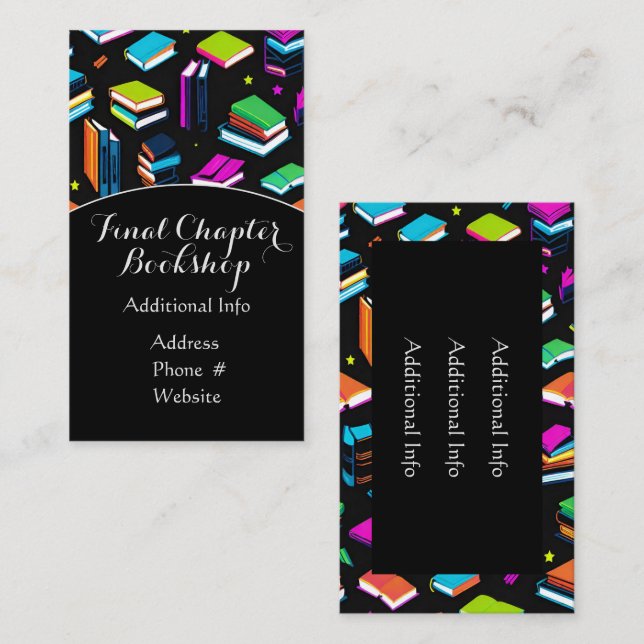 Booking It Colorful Business Card (Front/Back)