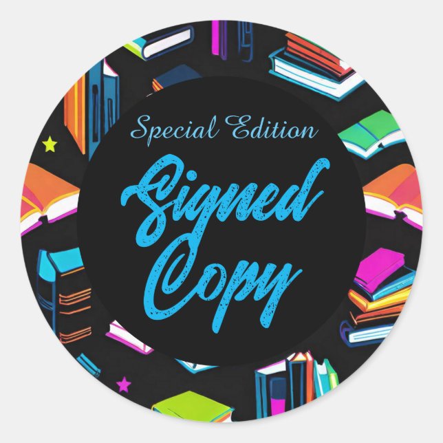 Booking It Colorful Classic Round Sticker (Front)