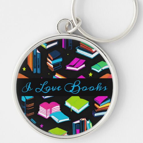 Booking It Colorful Keychain