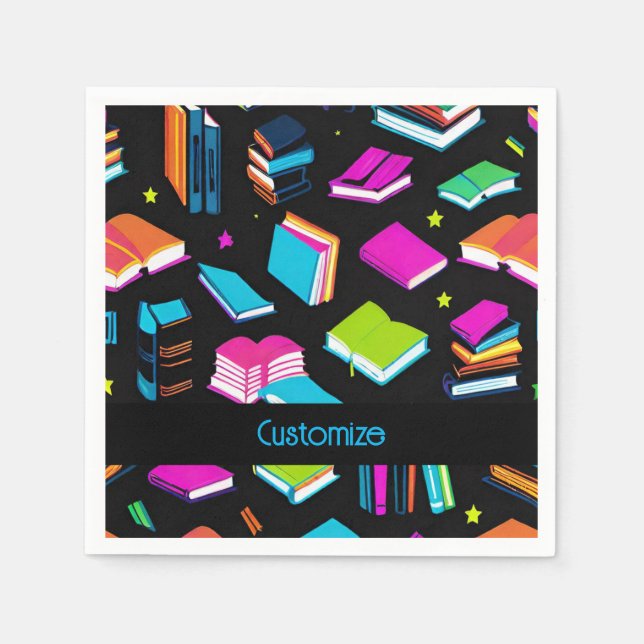 Booking It Colorful Napkins (Front)