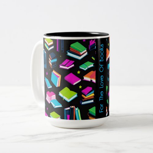 Booking It Colorful Two_Tone Coffee Mug
