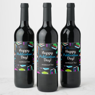 Booking It Colorful Wine Label