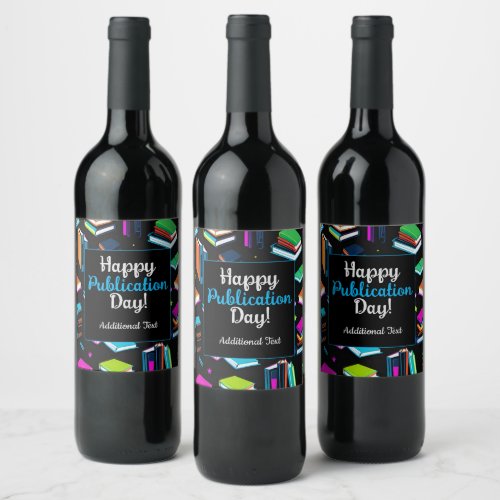 Booking It Colorful  Wine Label