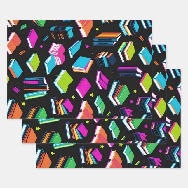Booking It Colorful Wrapping Paper Sheets (Set)