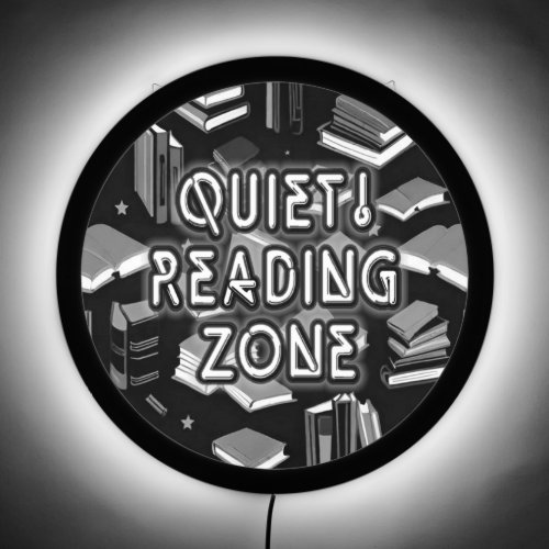 Booking It Reading Zone Monochrome LED Sign