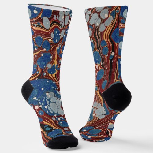 Bookish Antiquarian Marbled Socks