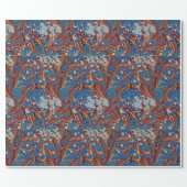 Bookish Antiquarian Marbled Wrapping Paper (Flat)