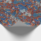 Bookish Antiquarian Marbled Wrapping Paper (Corner)
