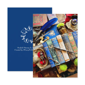 Bookish Beauty for Bibliophiles Thank You Card