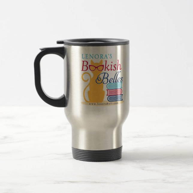 Bookish Belles Coffee insulated Mug (Left)