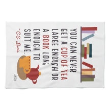 Bookish C.S. Lewis Tea and Books Quote Illustrated
