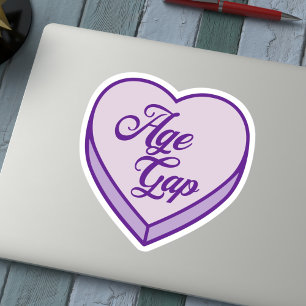 Bookish Candy heart - Age Gap Sticker