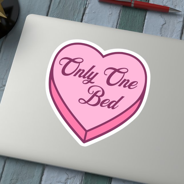 Bookish Candy heart - Only One Bed Sticker (Creator Uploaded)