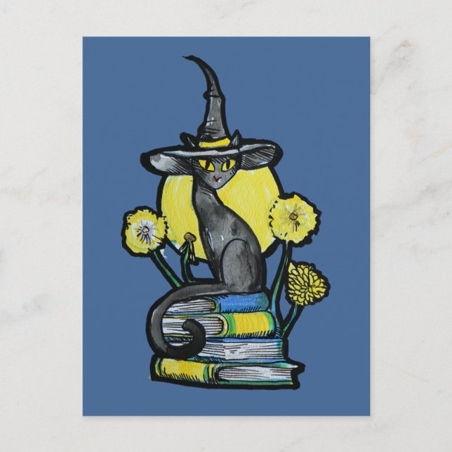 Bookish Cat Witch                                  Postcard (Front)