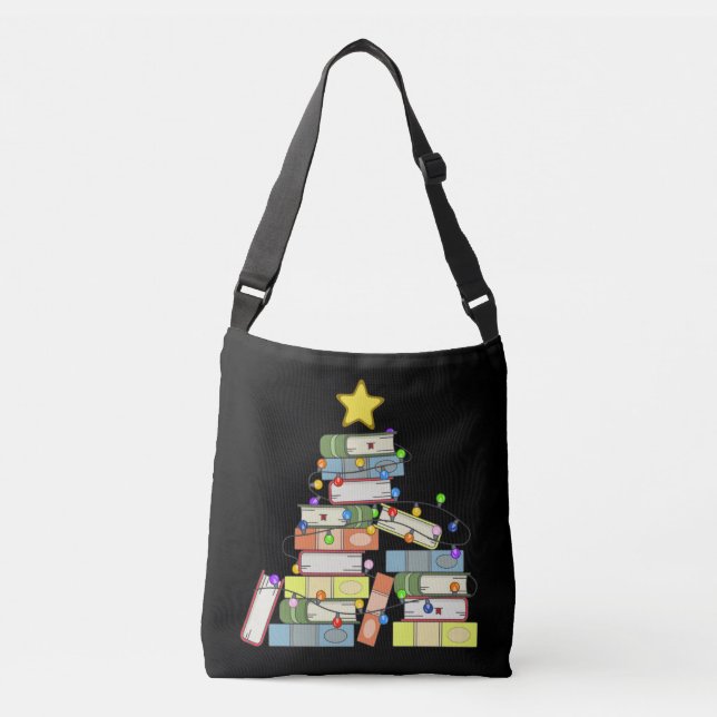 Bookish Christmas Tree I Crossbody Bag (Front)