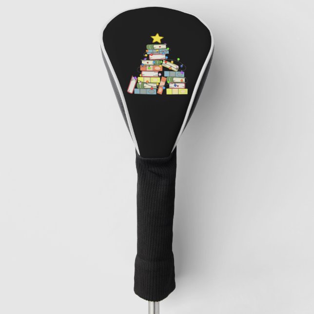 Bookish Christmas Tree I Golf Head Cover (Front)