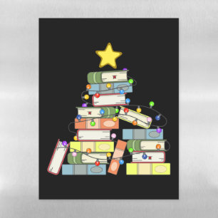 Bookish Christmas Tree I Magnetic Dry Erase Sheet