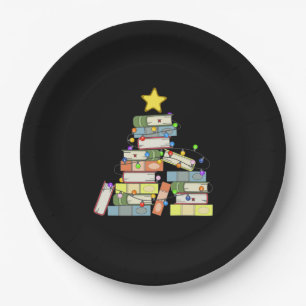 Bookish Christmas Tree I Paper Plates
