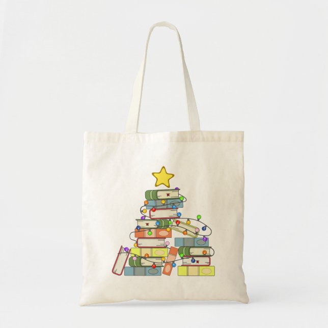 Bookish Christmas Tree I Tote Bag (Front)