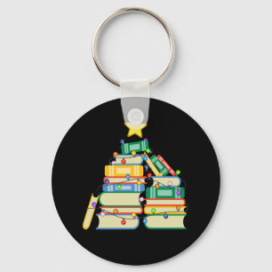 Bookish Christmas Tree II Keychain