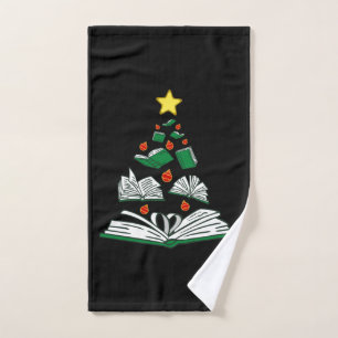 Bookish Christmas Tree III Bath Towel Set