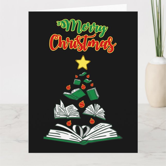Bookish Christmas Tree III Card (Front)