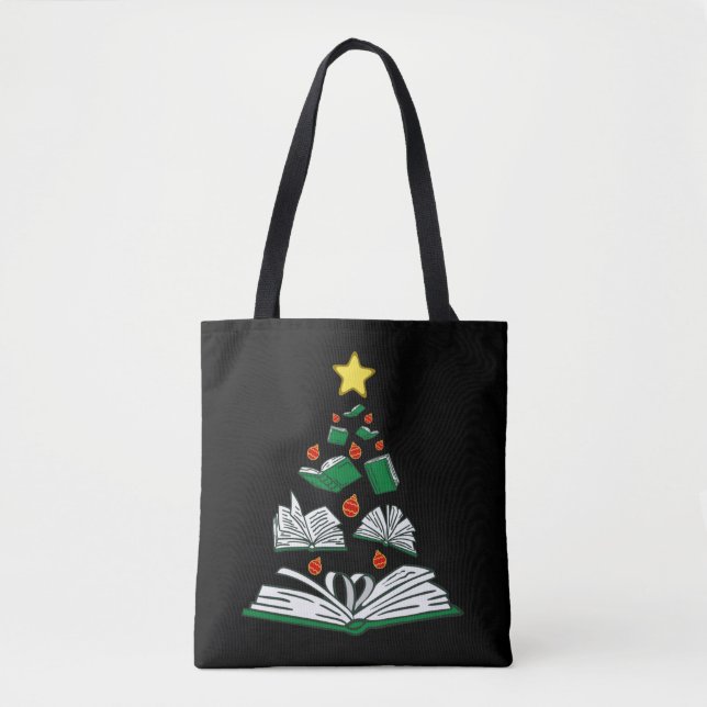 Bookish Christmas Tree III Tote Bag (Front)
