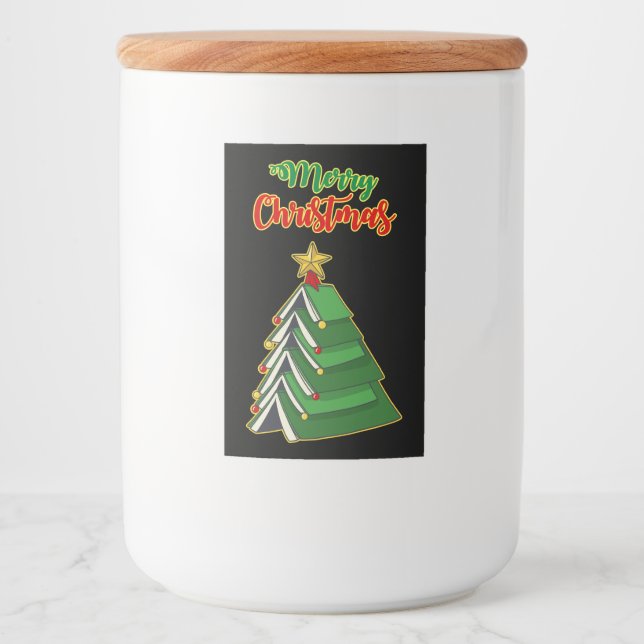 Bookish Christmas Tree IV Food Label (Front)