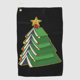 Bookish Christmas Tree IV Golf Towel