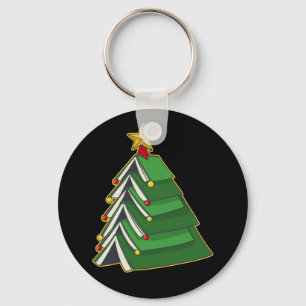 Bookish Christmas Tree IV Keychain