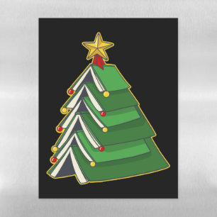 Bookish Christmas Tree IV Magnetic Dry Erase Sheet
