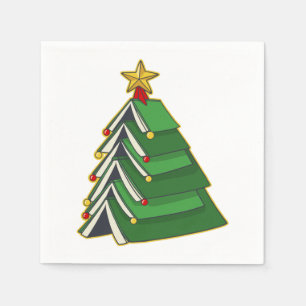 Bookish Christmas Tree IV Napkins