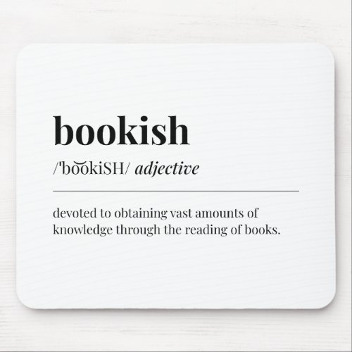 Bookish Definition Mouse Pad