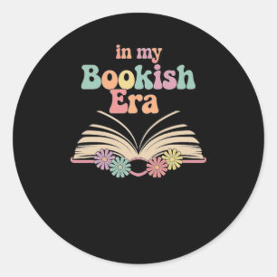 Bookish Era Aesthetic – Cute Reading Lover Design  Classic Round Sticker
