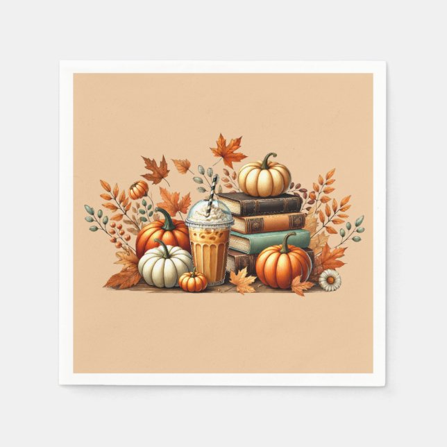 Bookish Fall Napkins (Front)