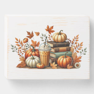 Bookish Fall Wooden Box Sign