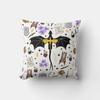 Bookish Fourth Wing Throw Cushion