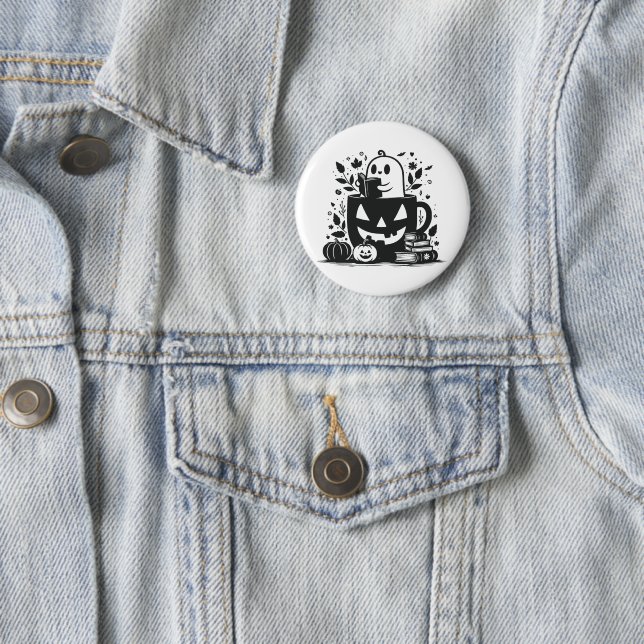 Bookish Halloween Button (In Situ)