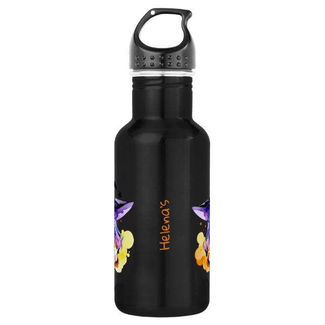 Bookish Halloween Stainless Steel Water Bottle (Front)