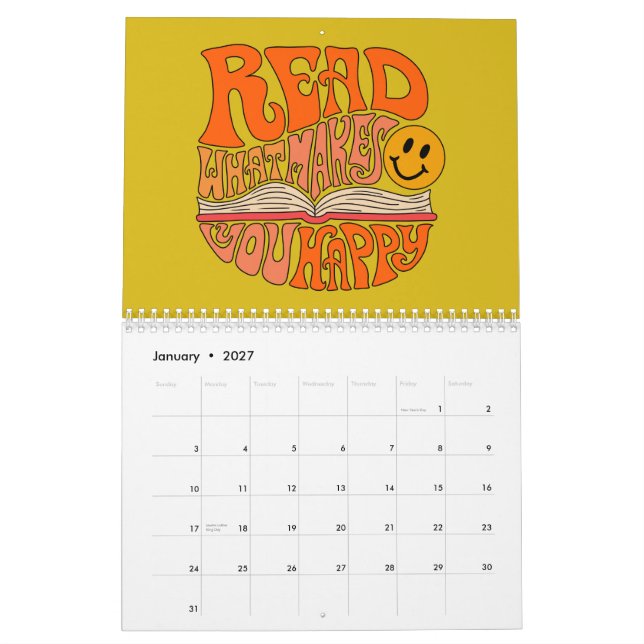 Bookish Illustrated Calendar (Jan 2027)