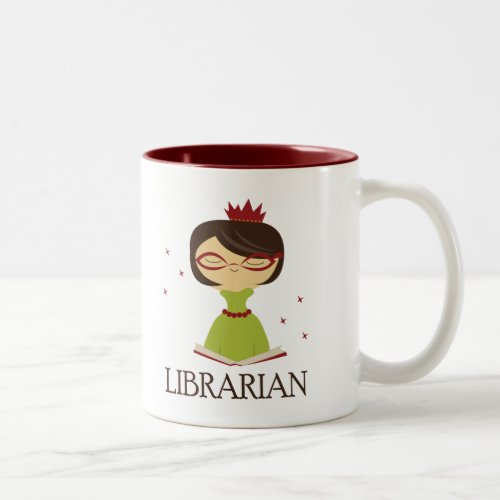 Bookish Librarian Library Gift Two_Tone Coffee Mug