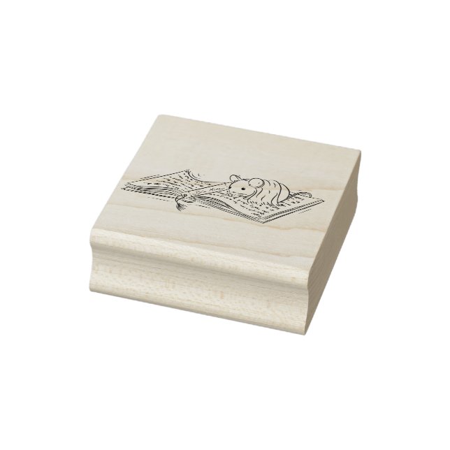 Bookish Mouse Rubber Stamp (Stamp)