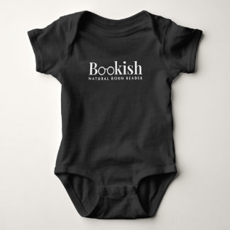 Bookish: Natural Born Reader Black Baby Bodysuit