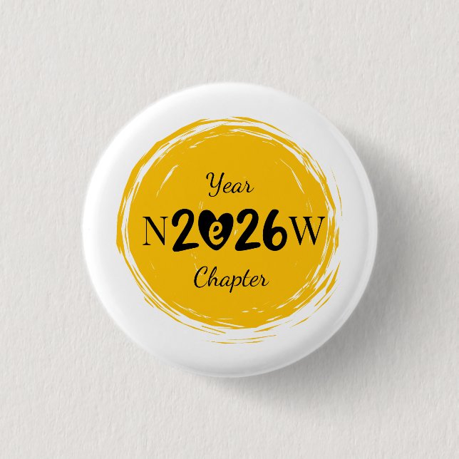 Bookish New Year Gift for Readers Button (Front)