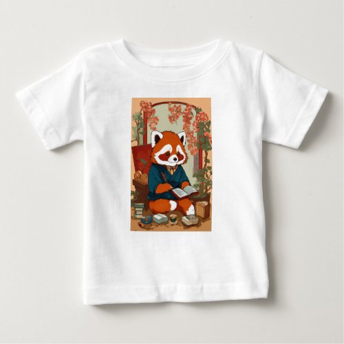 Bookish Panda Learning One Page at a Time Baby T_Shirt