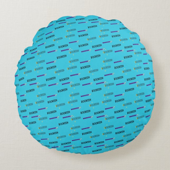 Bookish Pattern Throw Pillow (Front)