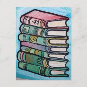 Bookish postcard