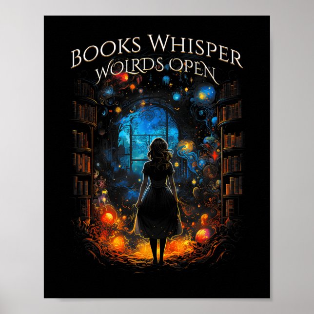Bookish Quote Books Whisper, Worlds Open Reading B Poster (Front)