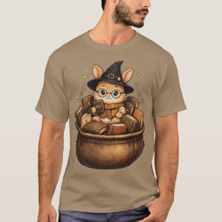 Bookish Rabbit Librarian Witch T-Shirt
