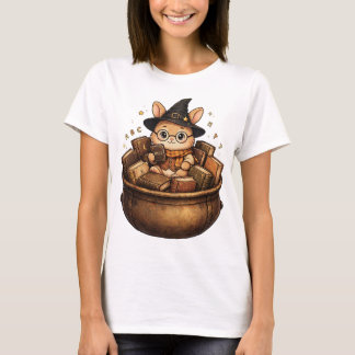 Bookish Rabbit Librarian Witch T-Shirt